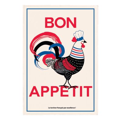 Torchon Bon appétit Ecru 48 x 72