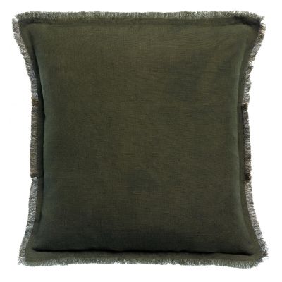 Coussin uni Laly Olive 45 x 45