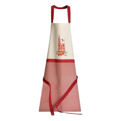 Cathedral kitchen apron Ecru/Rouge 72 X 85