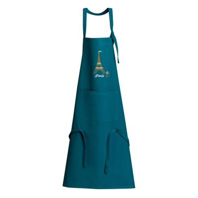 Recycled Apron Eiffel Tower Embroidered Paon 85 X 72