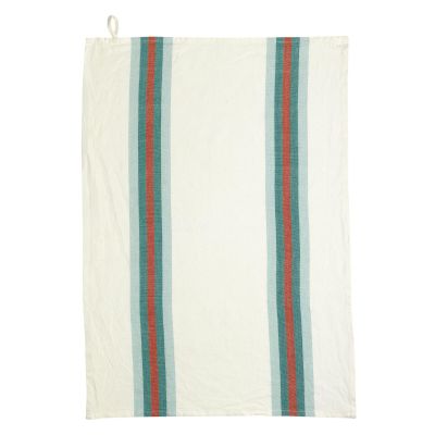 Kitchen Towel Recycled Washed Yuna Vert D'Eau/Naturel 50 X 70