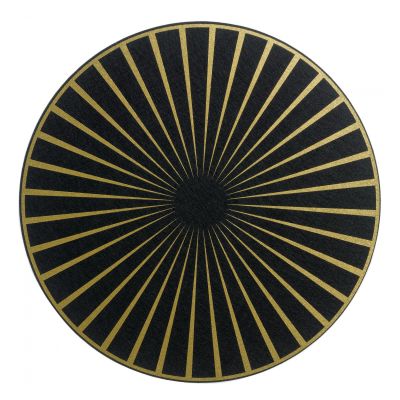 Raini vilten placemat zwart/goud Noir/Or Diameter 40
