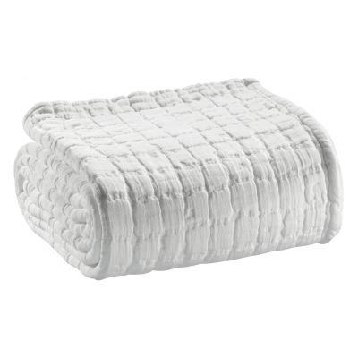 Bed Cover Stonewashed Swami Blanc 180 X 260
