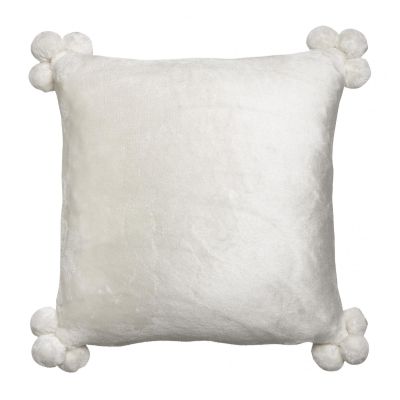 Cushion Tender Pompoms Neige 45 X 45