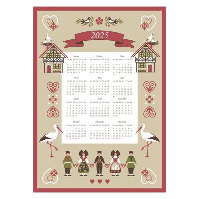 Hisla Calendar 2025 theedoek Beige 50 X 70