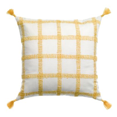 Plaid cushion Diana Mimosa 45 X 45