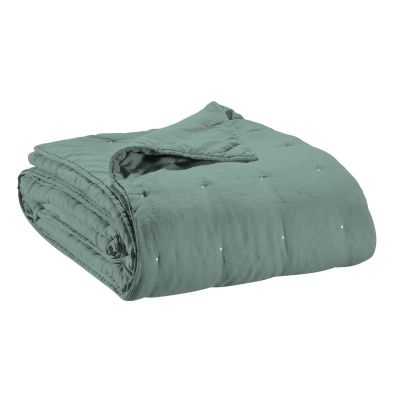 Bed Cover Stonewashed Zeff Vert De Gris 240 X 260