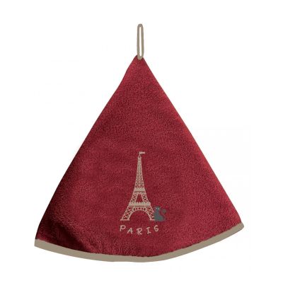 Round Kitchen Towel Eiffel Rouge Diameter 60